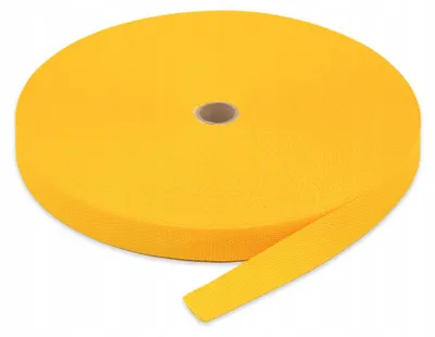 Immagine prodotto di Ariadna, nastro elastico da 25 mm, bobina da 50 metri, colore giallo, ideale per articoli in pelle