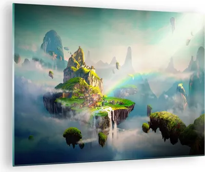 Produktbild von Bilder auf glas - Abstraktion Natur - 70x50cm - Glasbilder - Wandbilder - Kunstdruck - zum Aufhängen bereit - Wanddekoration aus Glas - Glas Bilder - Wandbild auf Glas - Einteilig - GAA70x50-3469