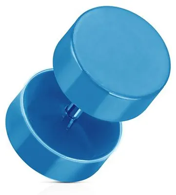 Produktbild von Fake Plug Piercing Ohrstecker „Perlenschimmer“ Blau