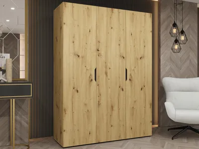 Produktbild von MIRJAN24 Kleiderschrank Malaga 150, Kleiderschrank, Garderobe (Farbe: Artisan Eiche, Größe: 150 cm)