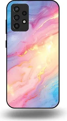 Produktbild von Smartphonica Telefon Fall geeignet für Samsung Galaxy A72 mit Regenbogen Glitter Marble Print - TPU Backcover Fall Regenbogen Glitter Marble Design