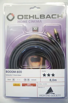 Obrázek produktu pro OEHLBACH BOOOM!, RCA, Samec, 2 x RCA, Samec, 8 m, Antracit