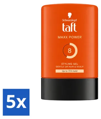 Produktbild von 5 x Taft Men Maxx Power Gel 8 - Styling Gel - 300 ml - Vorteilspackung - 5 Stücke