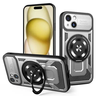 Produktbild von Techsuit - RuggedCam Hülle für iPhone 15 - grau
