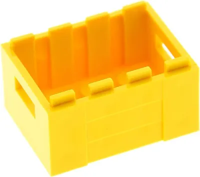 Produktbild von 1x Lego Container Kiste 3x4x1 2/3 Griffe gelb Korb Box Kasten Truhe 4599378 30150
