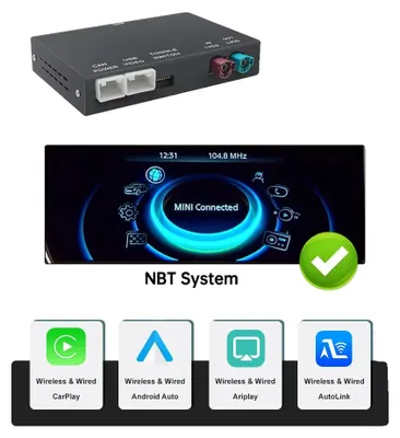 Obrázok produktu pre Bezdrôtové CarPlay a Android Auto, hlasové ovládanie, vstup pre kameru, NBT Mini