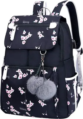 Image de Sac à dos universitaire pour femmes, grand sac à dos de voyage et de loisirs avec prise USB