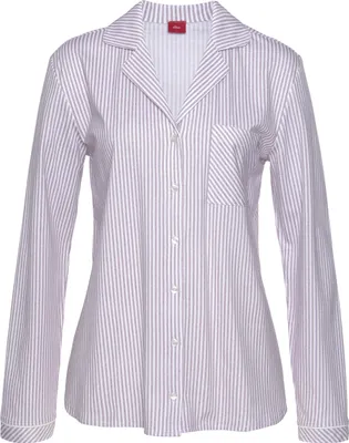 Produktbild von s.Oliver Pyjamaoberteil bordeaux-gestreift Größe 40/42