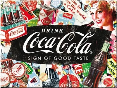 Produktbild von Nostalgic-Art - Magnet 6 x 8 cm - Coca-Cola - Coca-Cola Collage