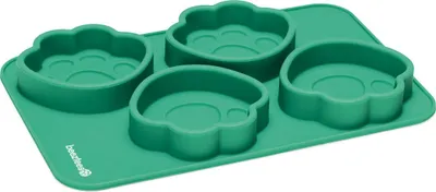 Produktbild von Beeztees Partyform Hundepfoten grün aus Silikon
