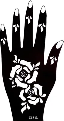 Produktbild von Henna Tattoo Schablone für die Linke Hand