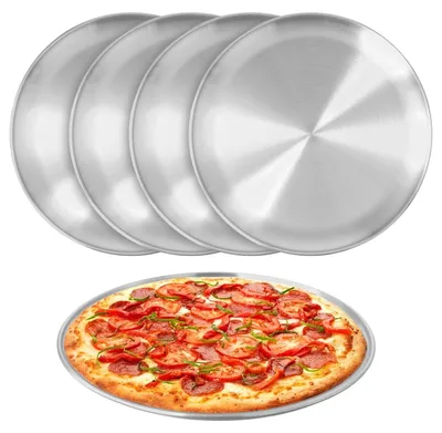 Zdjęcie produktu dla Zestaw 5 talerzy ze stali nierdzewnej 30 cm do kempingu i grillowania