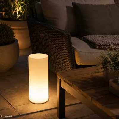 Produktbild von LED Säule outdoor - Leuchtobjekt - Säulenleuchte - H: 36cm - E27 Fassung - warmweiße 1W LED