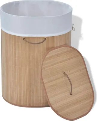 Obrázok produktu pre bambusový kôš na bielizeň vidaXL Oval Nature