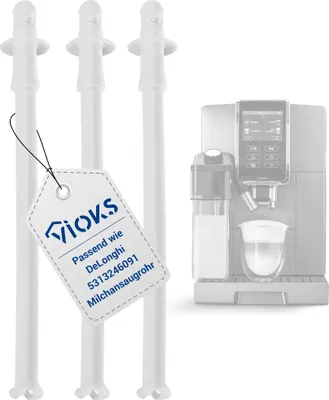 Produktbild von Ansaugrohr Set 3x passend wie DeLonghi 5313246091 Milchrohr Milchsaugschlauch für Kaffeemaschine