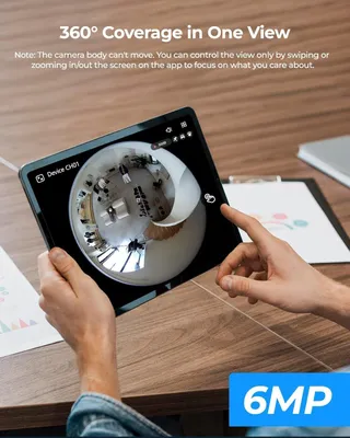 Productafbeelding van 360° Beveiligingscamera - Fisheye Camera - IP Camera - PoE Camera - Binnencamera - 6MP HD Resolutie