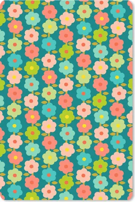 Produktbild von MuchoWow® Mauspad Mousepad Muster - Blumen - Retro - 1970er Jahre 40x60 cm - Mousepads - Maus Mat - Pad - Mausunterlage - Schreibtisch Accesoire