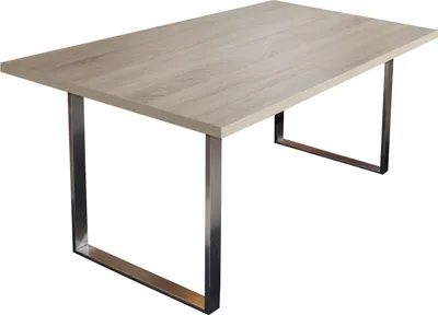 Produktbild von Mäusbacher Steel Esstisch Holzwerkstoff mit Stahlfuß-Untergestell Eiche sägerau