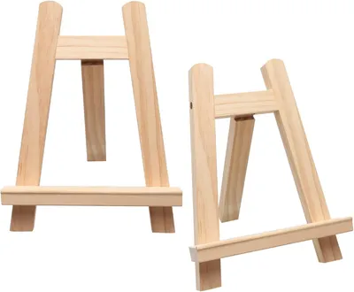 Image de 2 chevalets miniatures en bois pour artistes