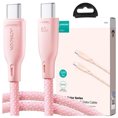 Image de Kabel Joyroom Multi-Color Series S-A34 Usb-A / Lightning 3A 1M - Różowy