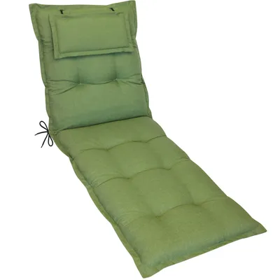 Produktbild von Herlag Liegenauflage AVA Sun-Guard 190x60x9cm Oliv Polster für Gartenliege extra dick Kopfpolster UV- & Fleckschutz