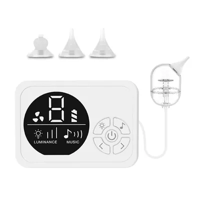 Produktbild von 9-stufiger Baby-Nasensauger elektrisch – 3-stufiges Nachtlicht, beruhigende Kinderliedfunktion, sanfte Nasenreinigung.