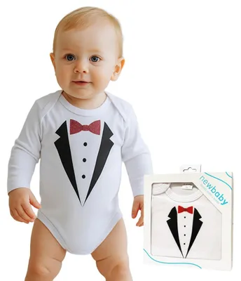 Immagine prodotto di Body con stampa "New Baby Smoking" - Confezione regalo, taglia 80 (9-12 mesi)