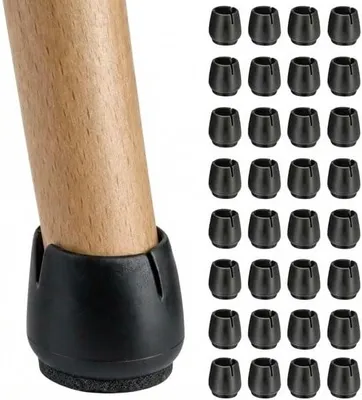 Produktbild von Stuhlbein-Schoner rund, Ø 12-16 mm, 32 Stück, Filz, für den Bodenschutz