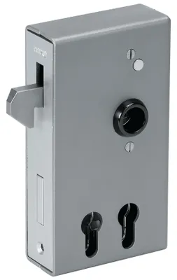 Produktbild von AMF Schiebetor-Schlosskasten 140SD-40Z für Doppelzylinder ohne Wechsel blank - 16212