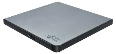 Produktbild von Hitachi-LG Slim Portable DVD-Brenner, Silber, Ablage, Desktop / Laptop, DVD±RW, USB 2.0, 60000 h