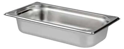 Produktbild von GN 1/3 Behälter aus rostfreiem Edelstahl, Abmessungen 175 x 325 mm, Höhe 65 mm, Volumen 2,5 Liter