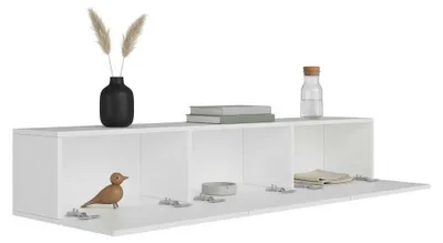 Produktbild von Saonara - TV-Schrank, 150x32x30h cm Weiß, 3 Türen