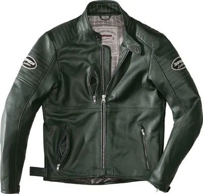 Immagine prodotto di Giacca da motociclista in pelle Spidi Clubber, verde scuro, taglia 56