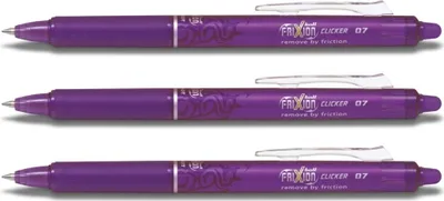 Produktbild von Pilot Frixion Clicker 0.7 Tintenroller 3er-Set violett