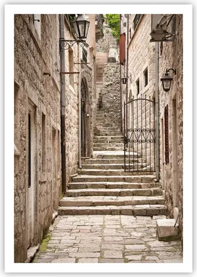 Produktbild von Poster - Poster ohne Rahmen - Treppen Kroatien Dubrovnik - 70x100 cm - Wand Bild - Wanddeko - Wandbilder - Kunstposter - Wandposter - Bilder - Kunstdruck - Wanddekoration - Wandbild - P2XPA70x100-5148