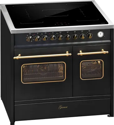 Produktbild von GURARI Induktions-Standherd E 913 DF RU BL, Retro Elektro Standherd 90 cm, Range Coocker mit FLEX Induktion