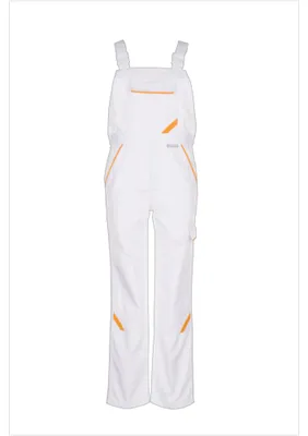 Produktbild von Planam Highline Latzhose reinweiß/reinweiß/gelb Gr. 64, 2337064