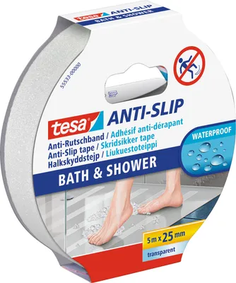 Immagine prodotto di tesa 55533-00000-11 tesa Nastro antiscivolo per bagno e doccia, 25 mm x 5 m, trasparente