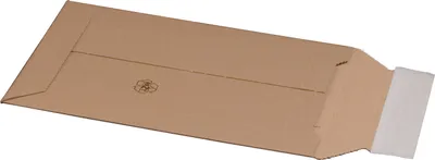 Produktbild von 100 x Versandtasche Versandverpackung aus Wellpappe 187x272x50mm DIN A5 mit Selbstklebeverschluss & Aufreißfaden