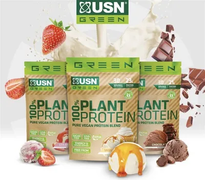 Produktbild von USN 100% pflanzliches Eiweiß, 900g, Schokolade