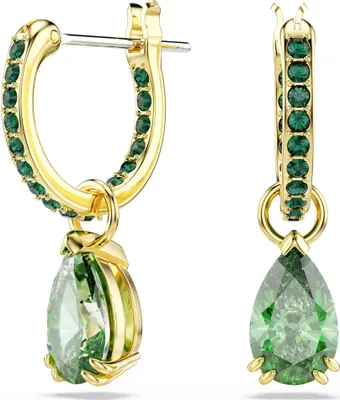 Produktbild von Swarovski Ohrringe Damen Attract Drop Earrings Grün Gold‑Tone Plated 5723564