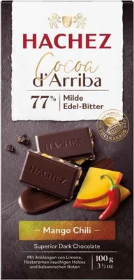 Produktbild von Hachez Cocoa d Arriba Mango Chili Edel Schokoladen Tafel 100g