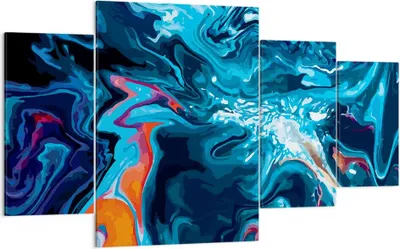 Produktbild von Bild auf Leinwand - Leinwandbild - Abstraktion modern - 160x90cm - Wand Bild - Wanddeko - Leinwanddruck - Bilder - Kunstdruck - Wanddekoration - Leinwand bilder - Wandkunst - DL160x90-4085