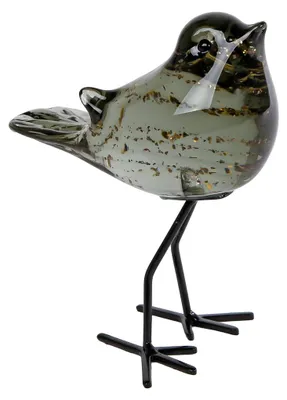 Obrázek produktu pro Van Manen – skulptura ptáka, dekorace, sklo, zelená, 11 x 8 x 14 cm