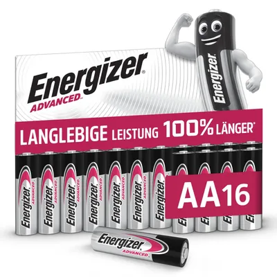 Obrázok produktu pre Energizer Advanced – alkalické batérie AA (16 kusov) – 1,5 V