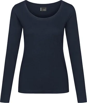 Produktbild von EXCD Langarmshirts Plus Size Damen, Marineblau, XXXL