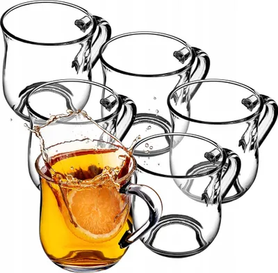 Produktbild von KADAX Teegläser "Giba", Glas mit Griff, Trinkglas für Saft, Tee, Kaffee, 320 ml, 6 Stück