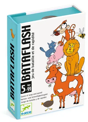 Produktbild von Djeco Bataflash Kartenspiel – Geschwindigkeitskampfspiel für 2-4 Spieler ab 5 Jahren