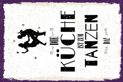 Produktbild von vianmo Blechschild 30x20 cm Die Küche ist zum Tanzen da