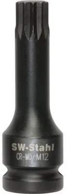 Produktbild von SW-Stahl S5482-12 IMPACT-Schraubendreheinsatz, 1/2", Innenvielzahn, M12 x 75 mm
